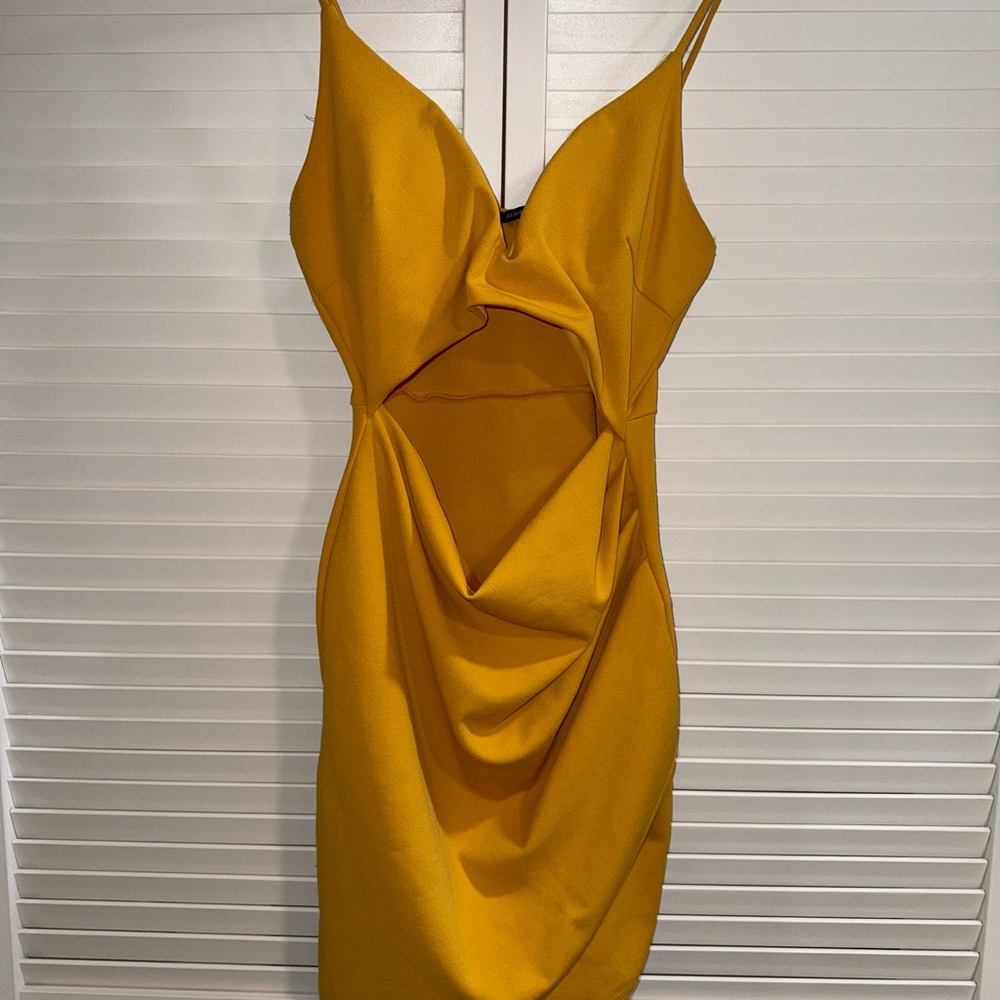 Fashion Nova Mustard Dress